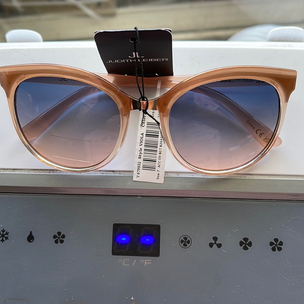 New Judith Lieber Blush Pink Sunglasses